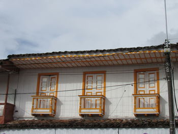 Low angle view of building against sky