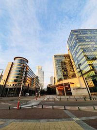 Low angle view of buildings against sky