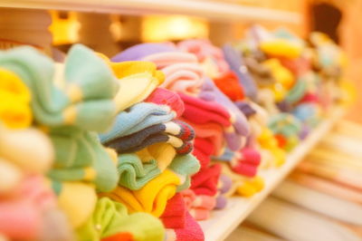 Close-up of multi colored candies for sale