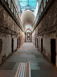 Empty corridor of building