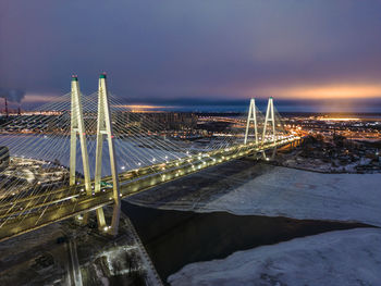 Cable-stayed bridge across the neva river