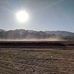 Scenic view of desert against sky