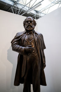 Low angle view of statue against the sky