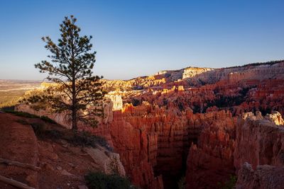 Scenic view of landscape against clear sky