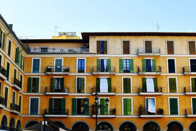 Exterior of residential building against sky