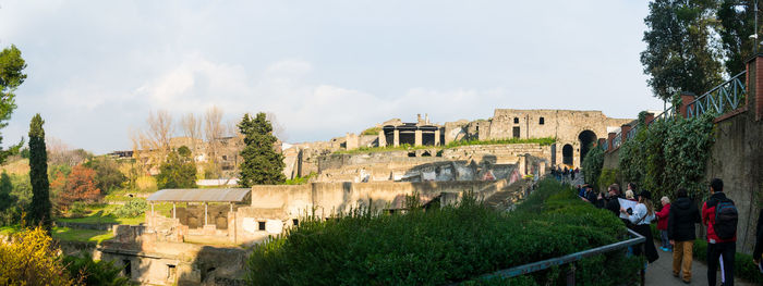 Panoramic view of historical building against sky