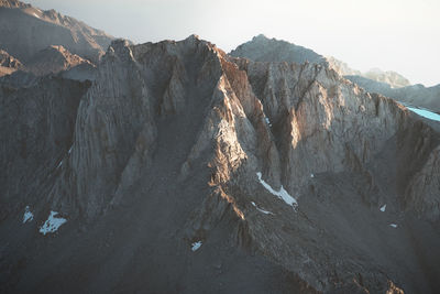 Panoramic view of rocky mountains against sky