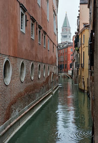 Canal amidst buildings in city