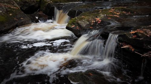 Scenic view of waterfall