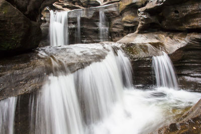 Scenic view of waterfall