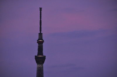 Tokyo sky tree at sunset