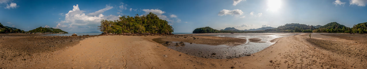 Panoramic view of beach against sky