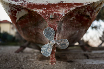 Close-up of old rusty metal