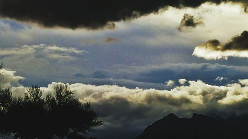 Low angle view of cloudy sky