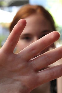 Close-up of human hand