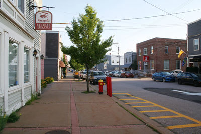 Road amidst buildings in city