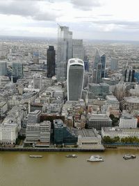 Aerial view of buildings in city