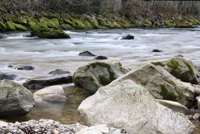 Scenic view of rocks in water