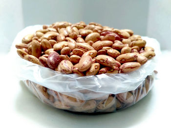 Close-up of dessert in bowl on table