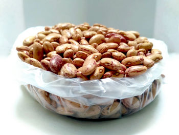 Close-up of dessert in bowl on table