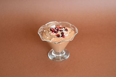 Close-up of ice cream against white background