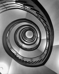 Low angle view of spiral staircase