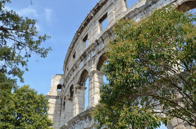Low angle view of historical building
