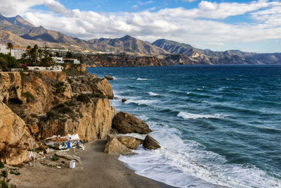 Picturesque white town nerja, malaga, andalusia, spain