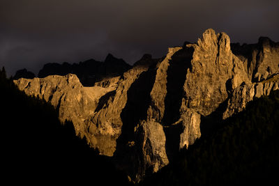 Scenic view of rock formations against sky