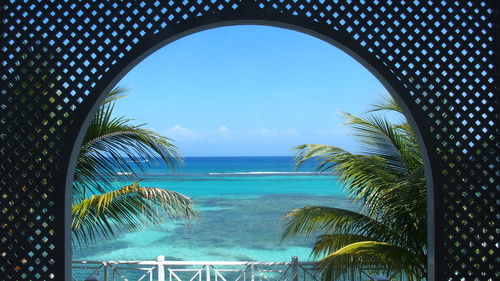 Sea seen through arch