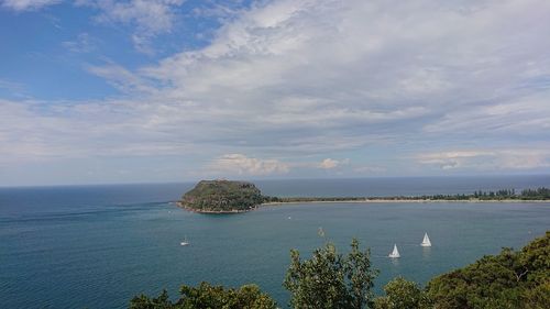 Scenic view of sea against sky