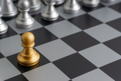 Close-up of chess board