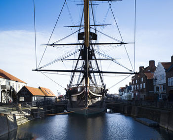 Hms trincomalee fully restored 1817 frigate moored at hartlepool museum