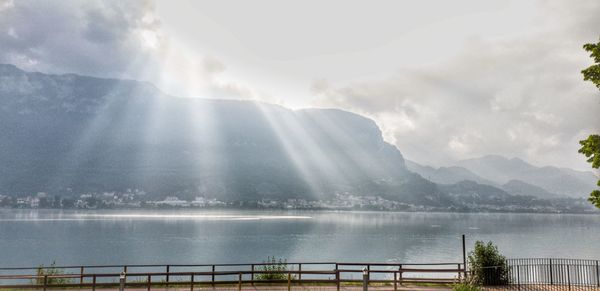 Scenic view of lake against mountains