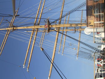 Low angle view of power lines