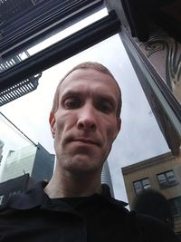 Low angle portrait of man