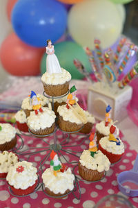 Cupcakes on table