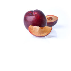 Close-up of apple against white background