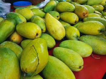 High angle view of fruits for sale in market