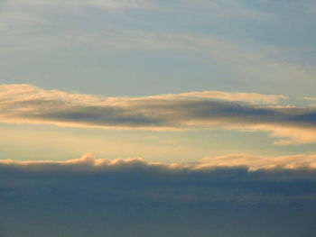 Low angle view of sky during sunset