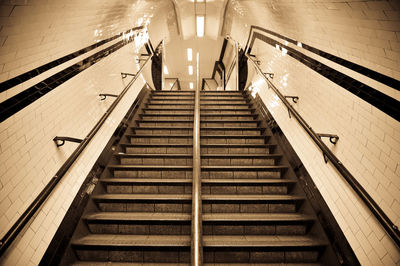 High angle view of stairs