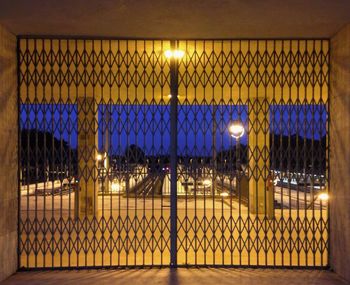 View of illuminated lights at night