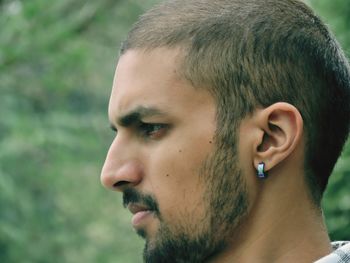 Close-up of thoughtful man