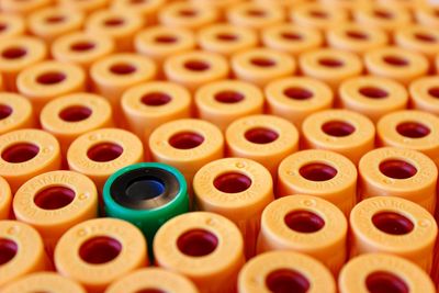 Full frame shot of test tubes in laboratory