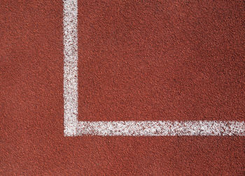 Directly above shot of line on sports field