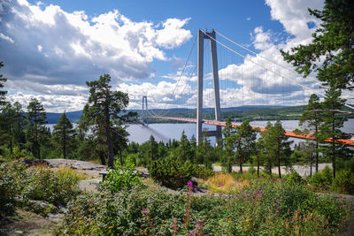 Panoramic shot of bridge against sky