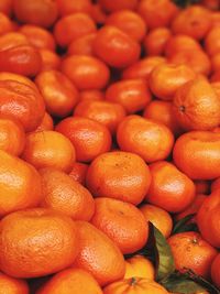 Full frame shot of oranges at market