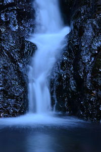 Scenic view of waterfall