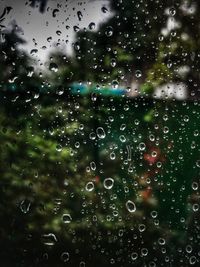 Raindrops on glass window