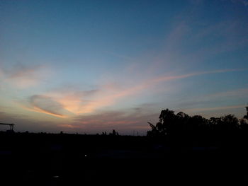 Silhouette trees against sky during sunset